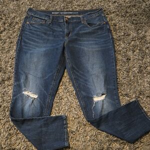 Old Navy Women's Dark Blue Boyfriend Jeans